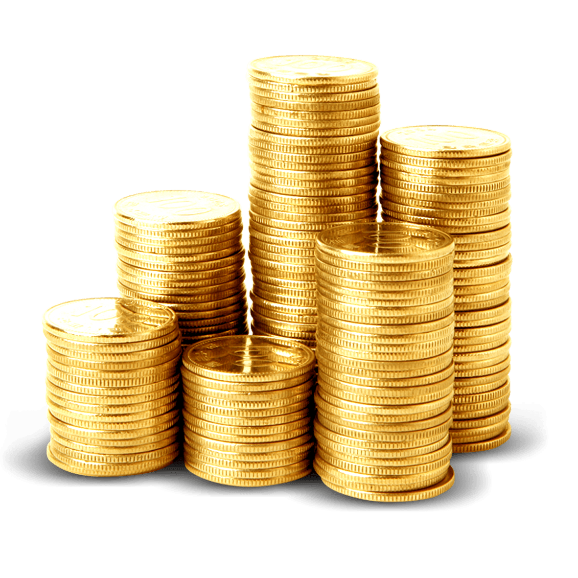 Stacked gold coins