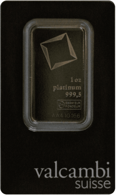 Valcambi Suisse 1 oz. Platinum Bar - Obverse